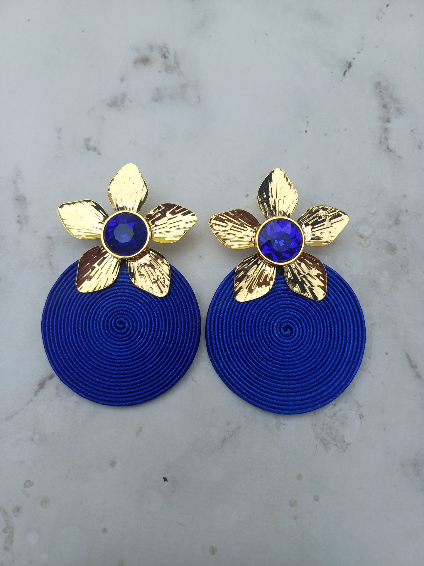 Arete Soutache flor cristal