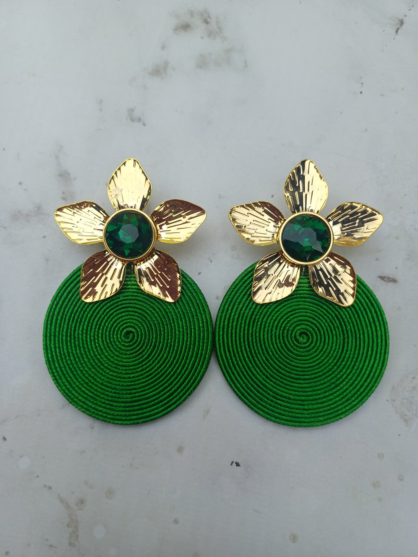 Arete Soutache flor cristal