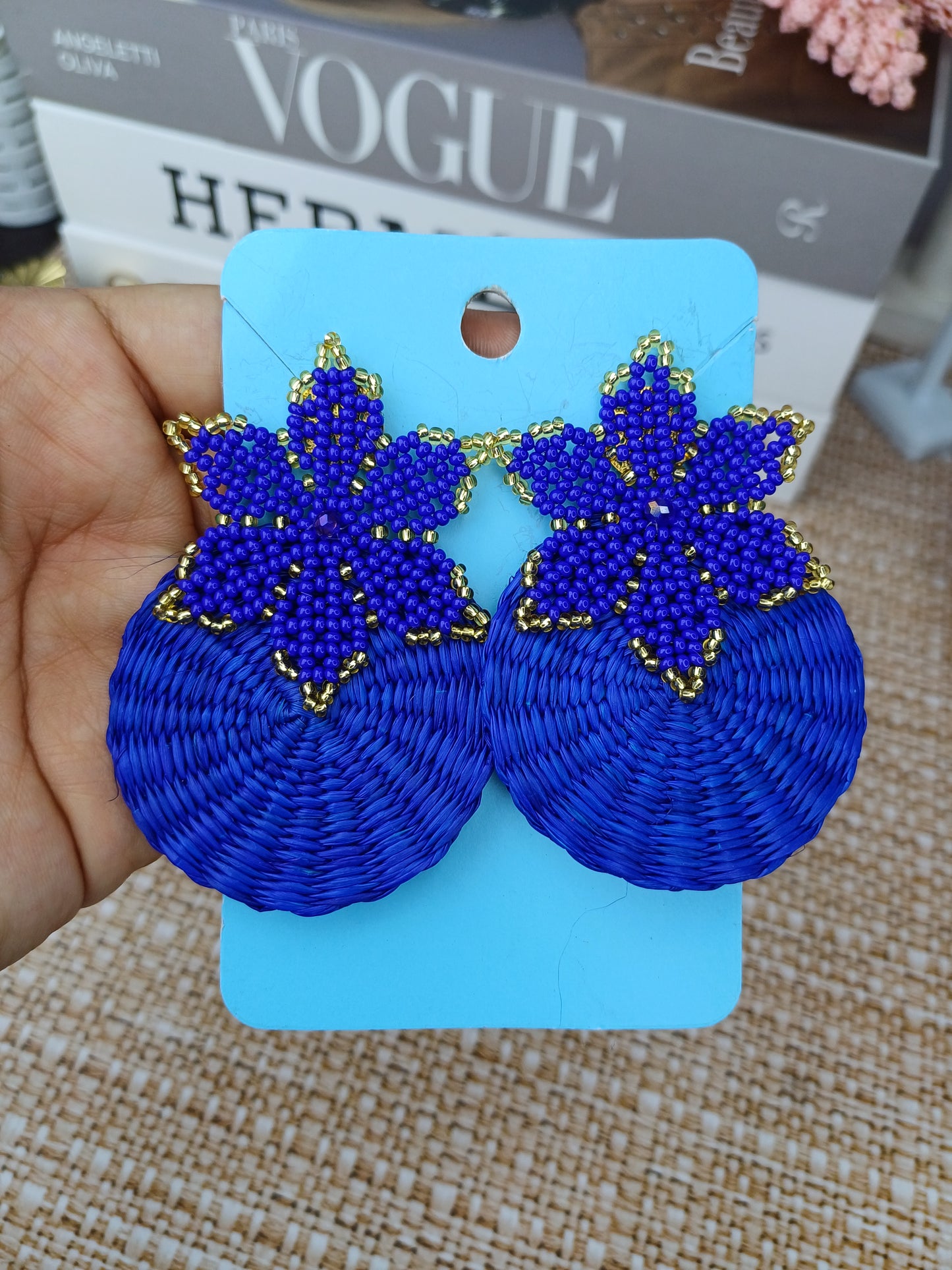 Maxi Arete Flor tejida