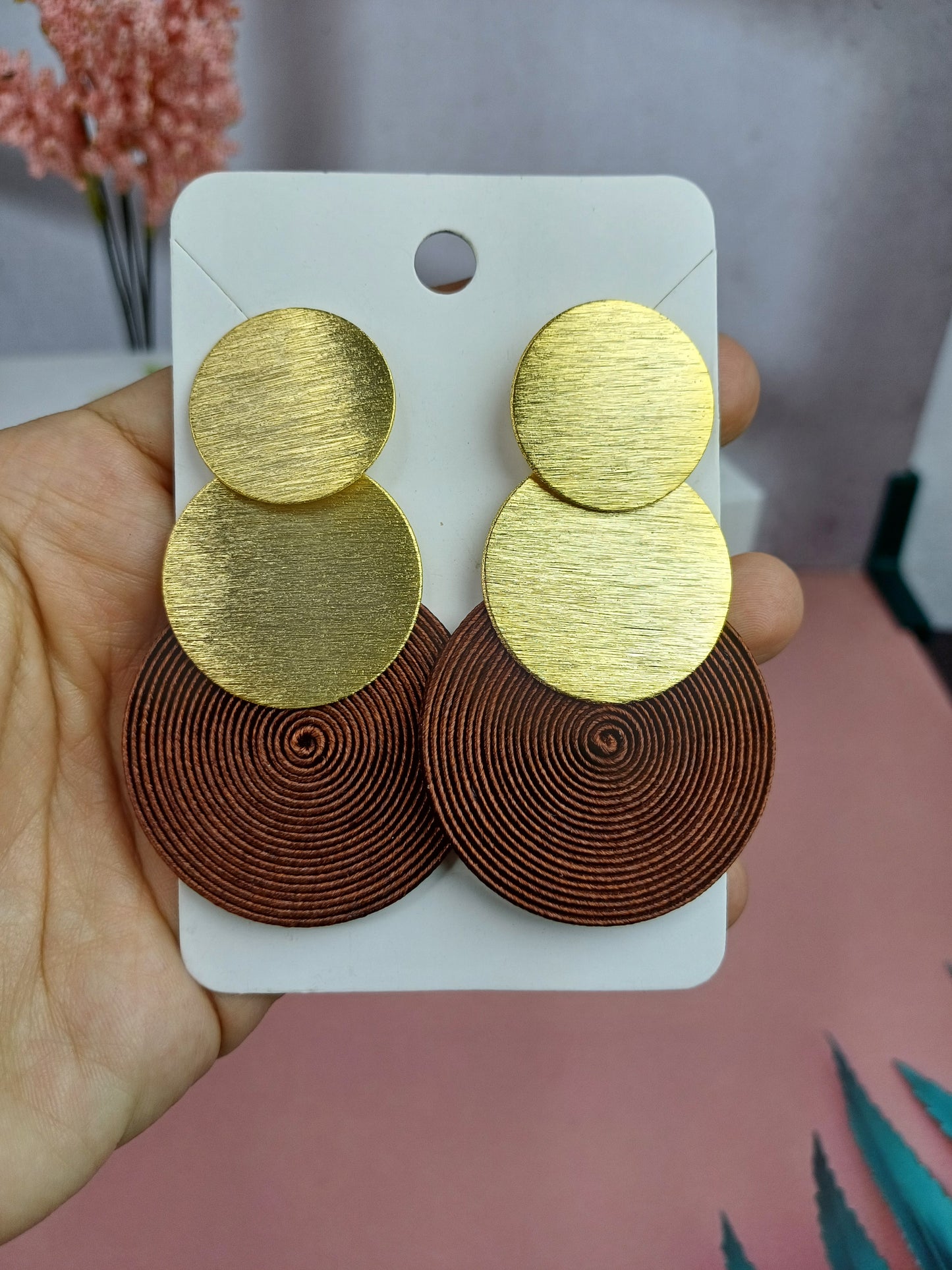 Maxi Arete Bronce con Soutache