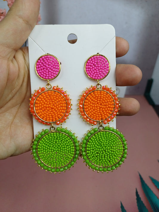 Maxi Arete Triple Tejido