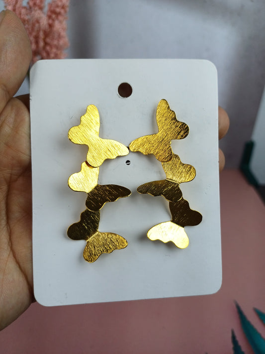 Arete mariposa triple