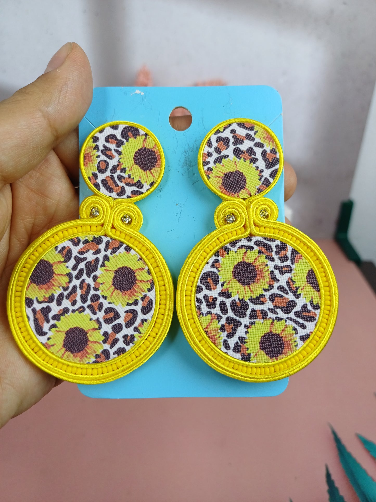 Maxi Arete Animal Print Doble