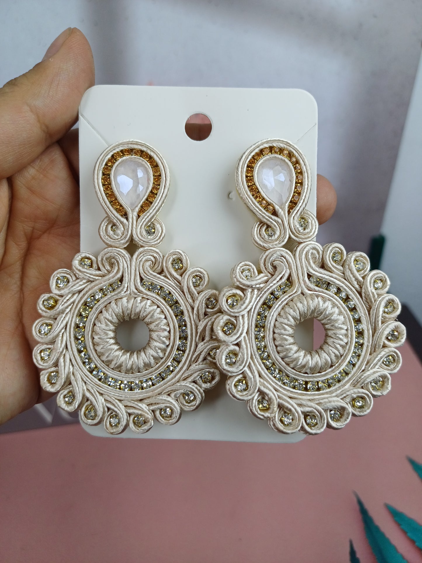 Maxi Arete En soutache cristales