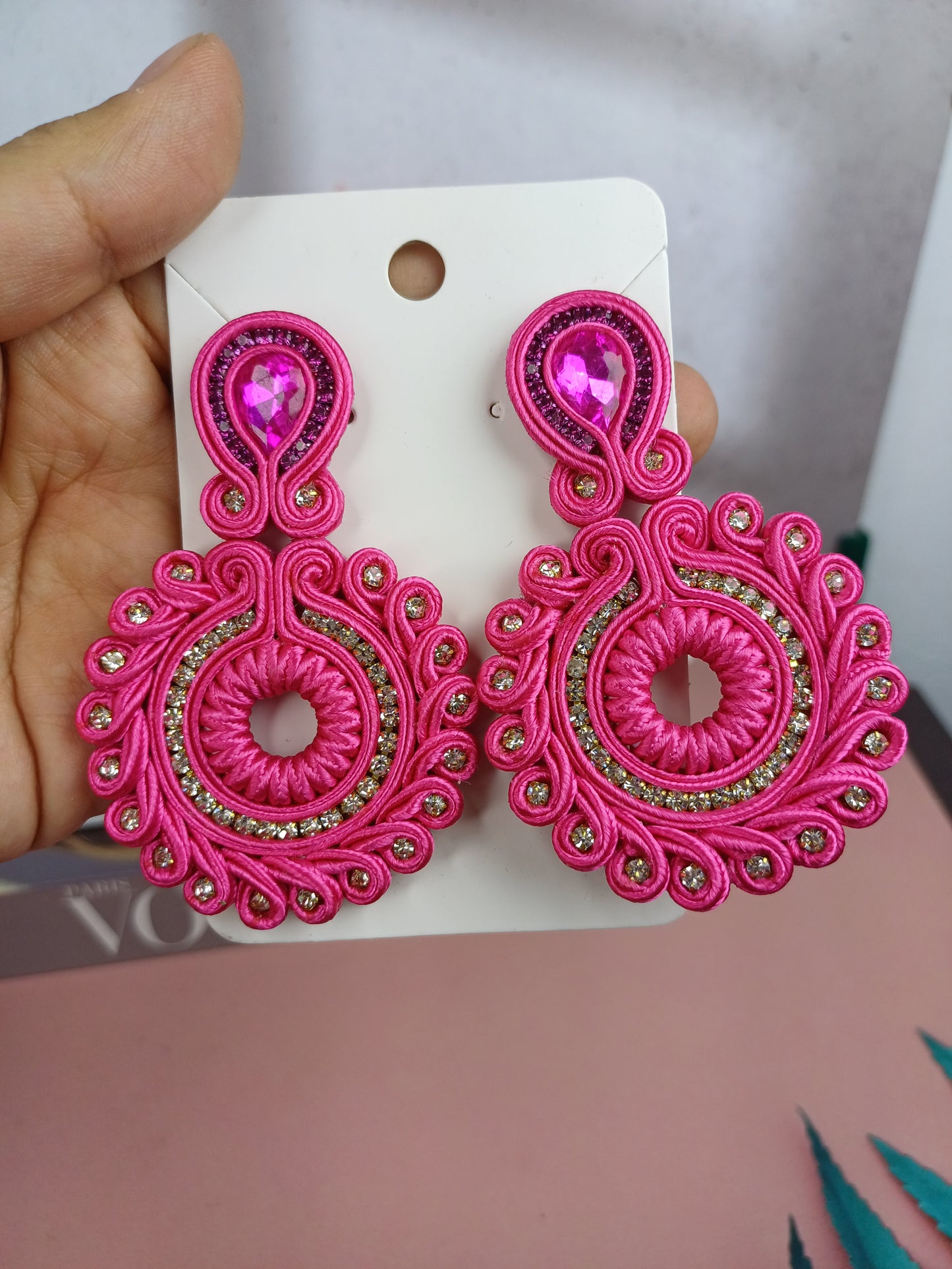 Maxi Arete En soutache cristales