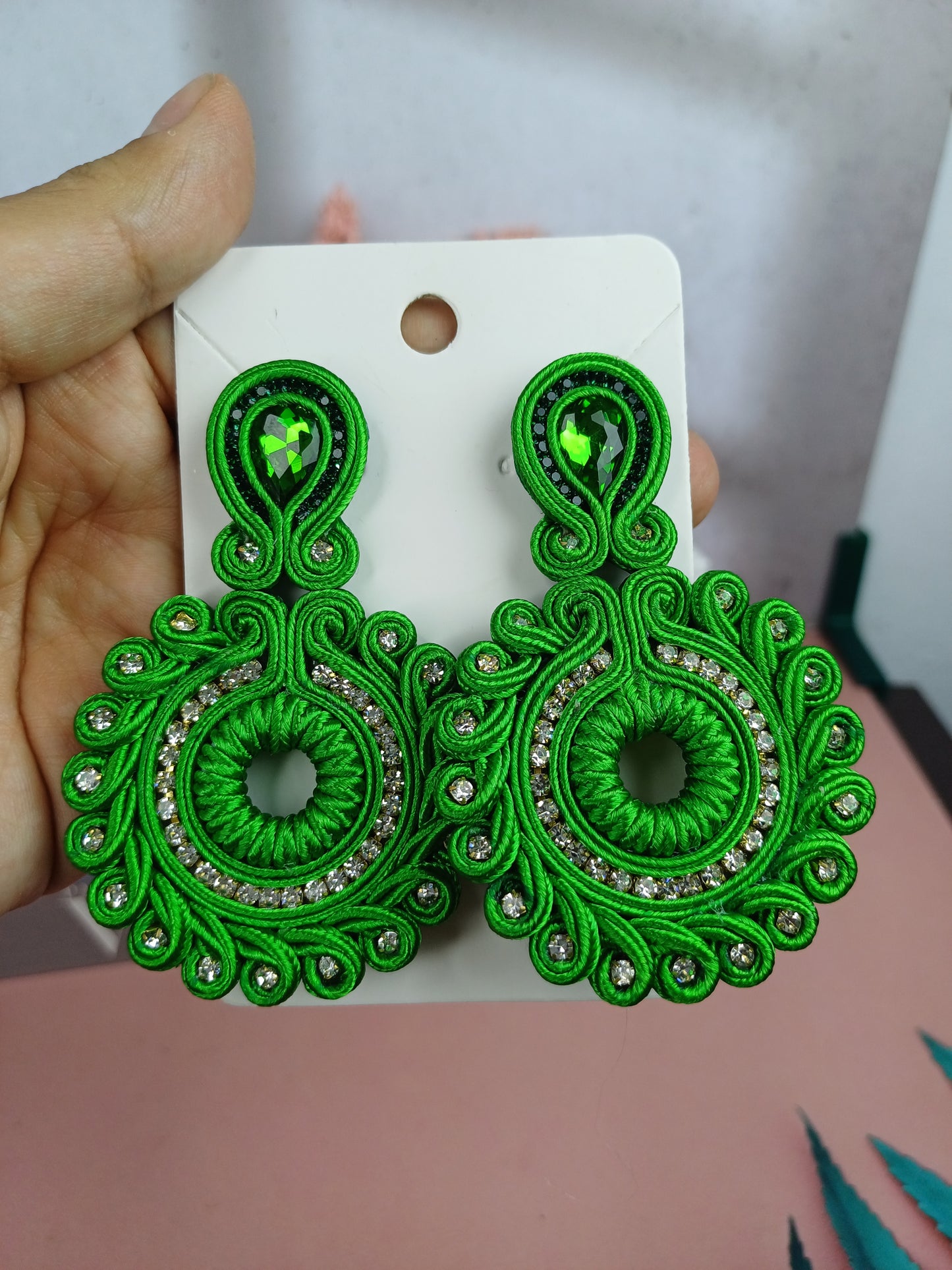 Maxi Arete En soutache cristales