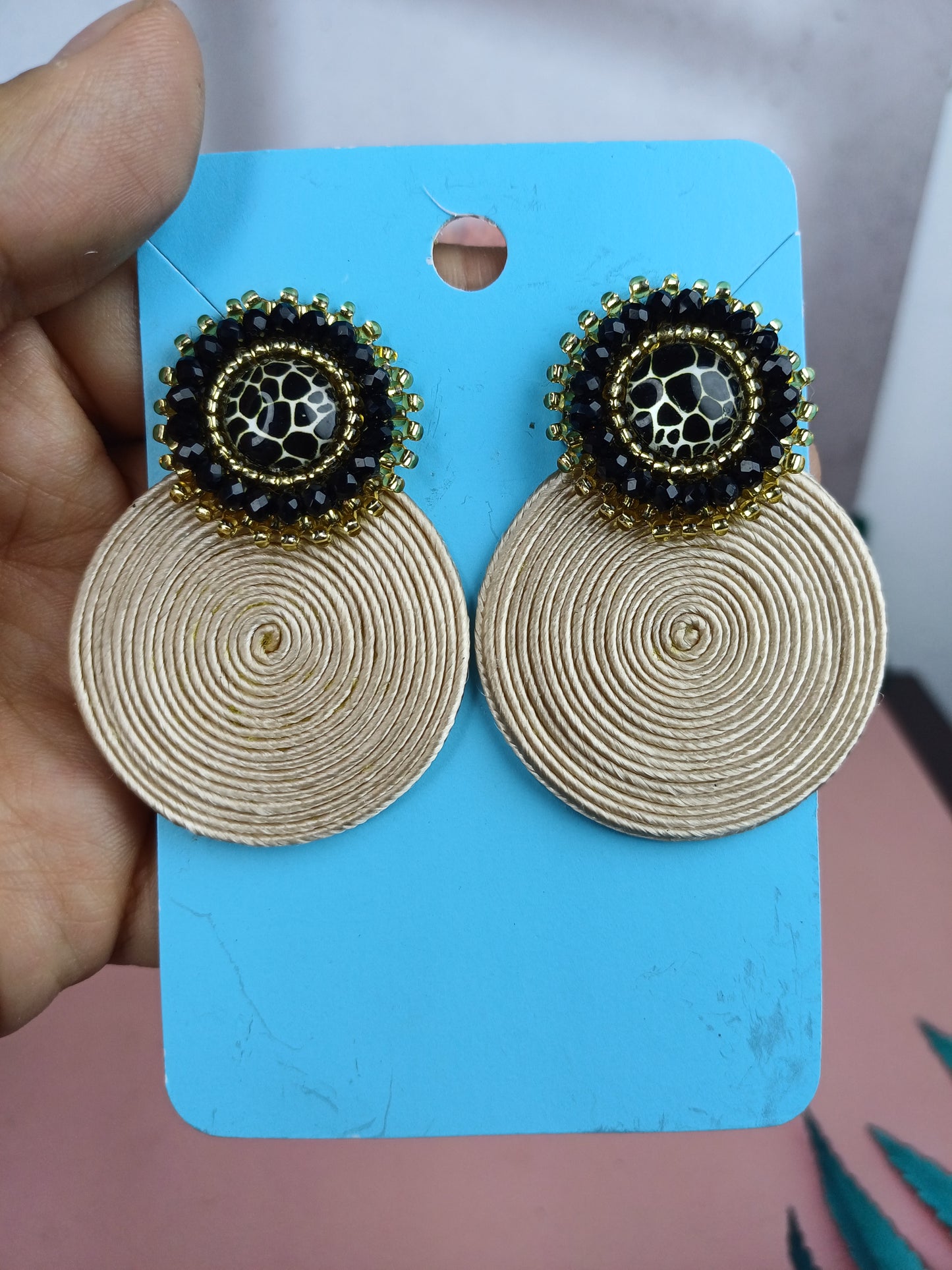 Arete Soutache Animal Print