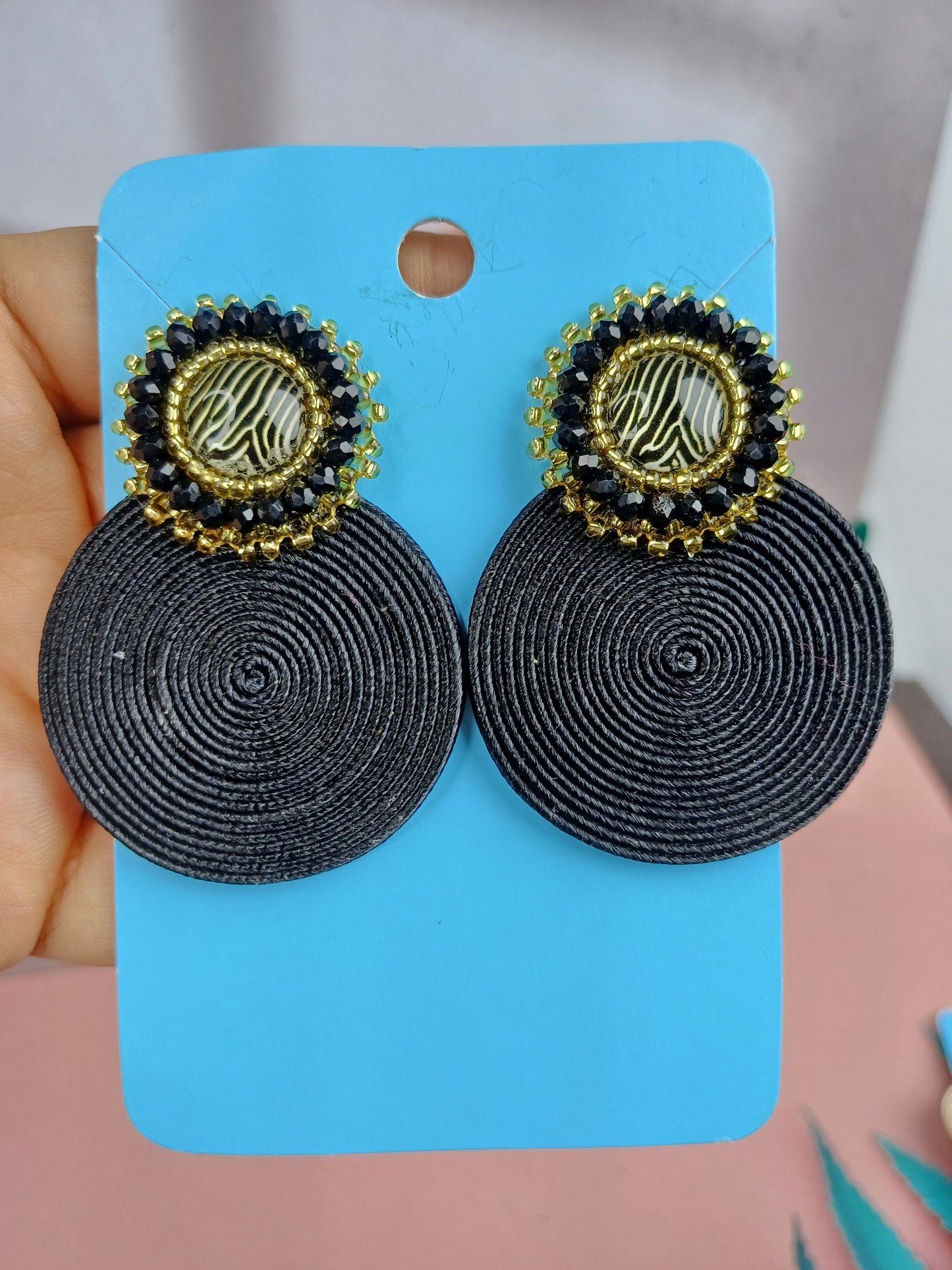 Arete Soutache Animal Print