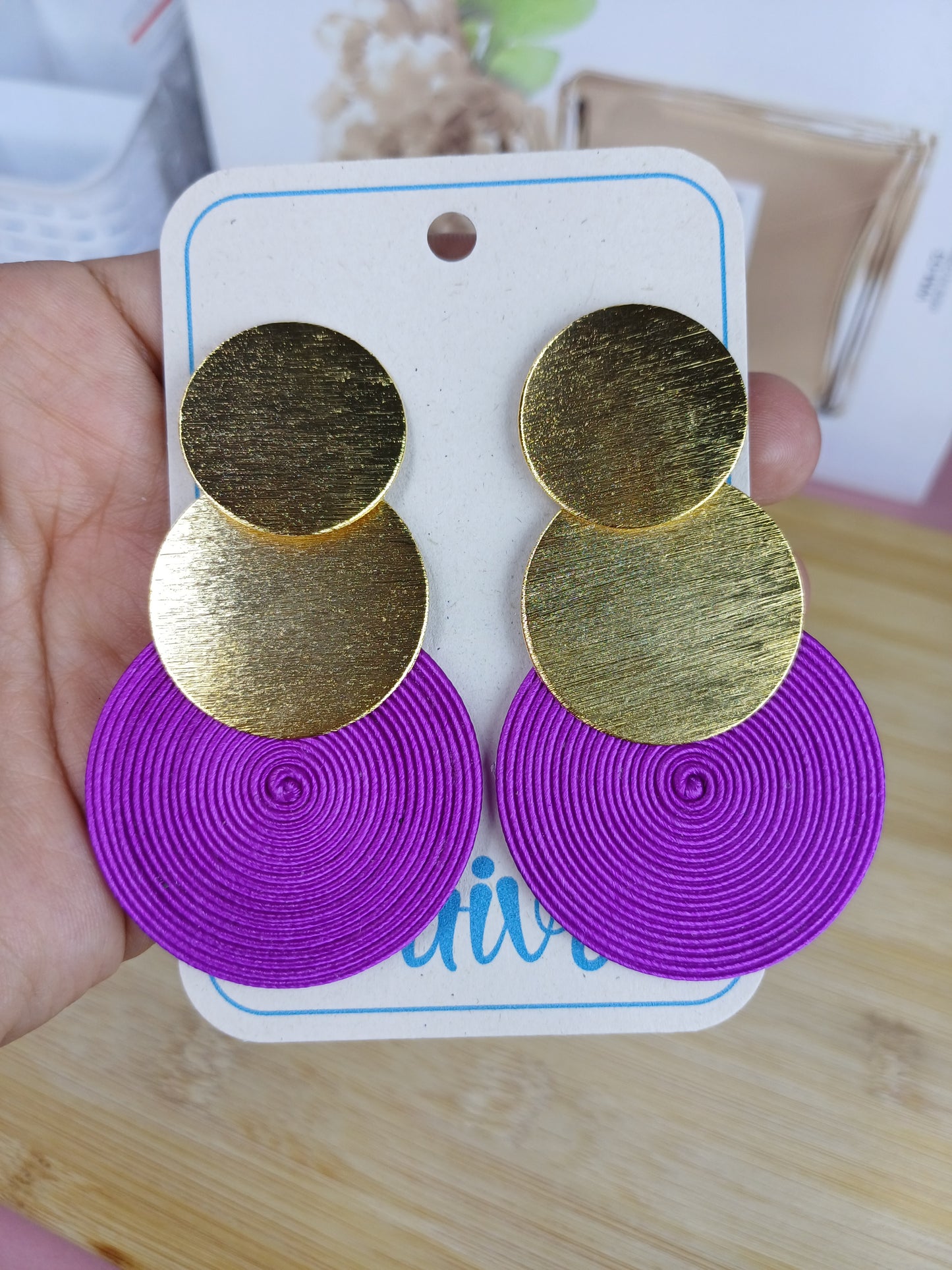 Maxi Arete Bronce con Soutache