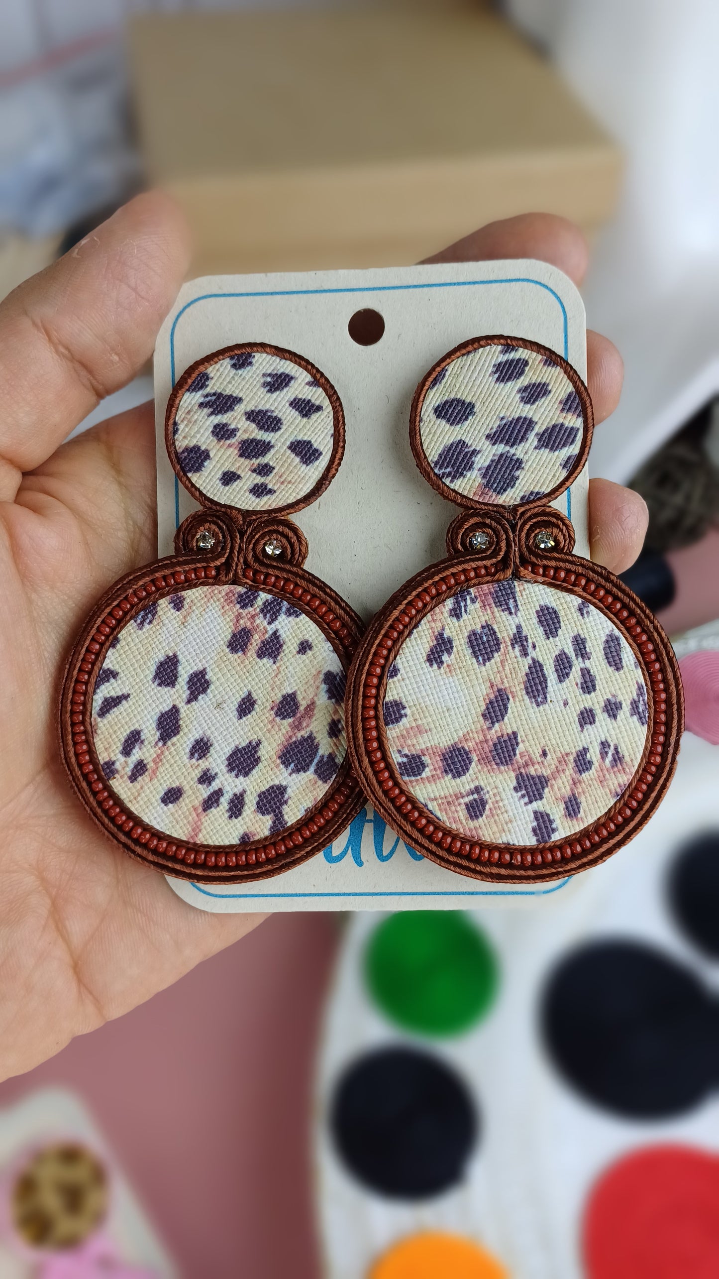 Maxi Arete Animal Print Doble