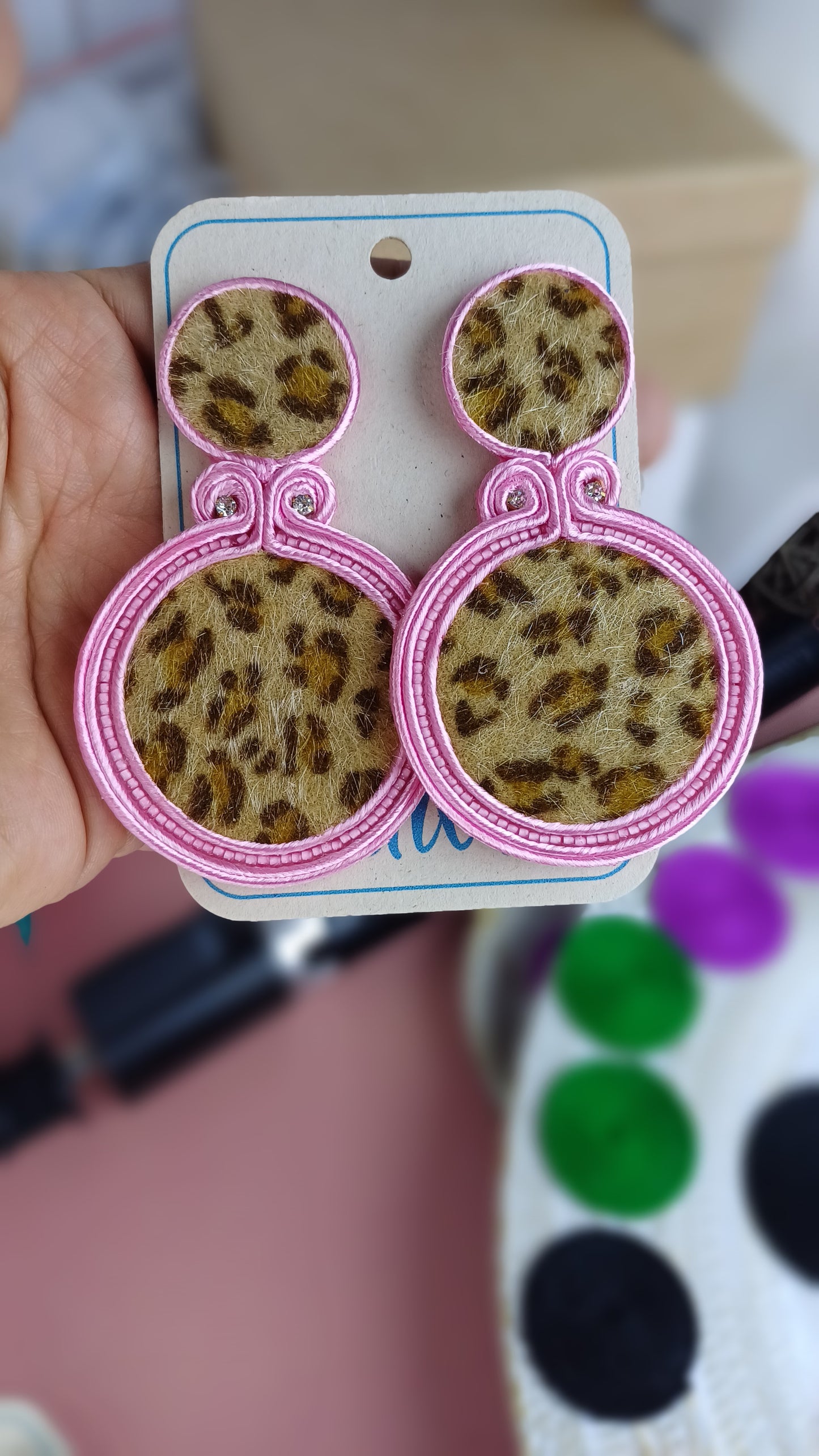 Maxi Arete Animal Print Doble