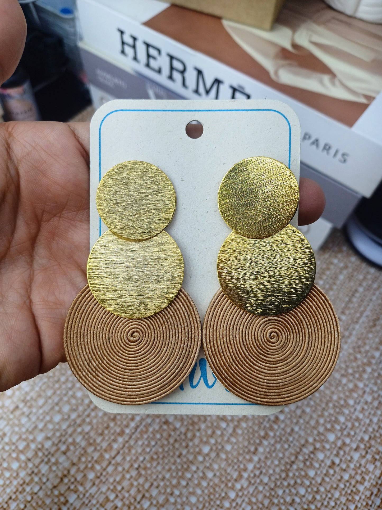 Maxi Arete Bronce con Soutache