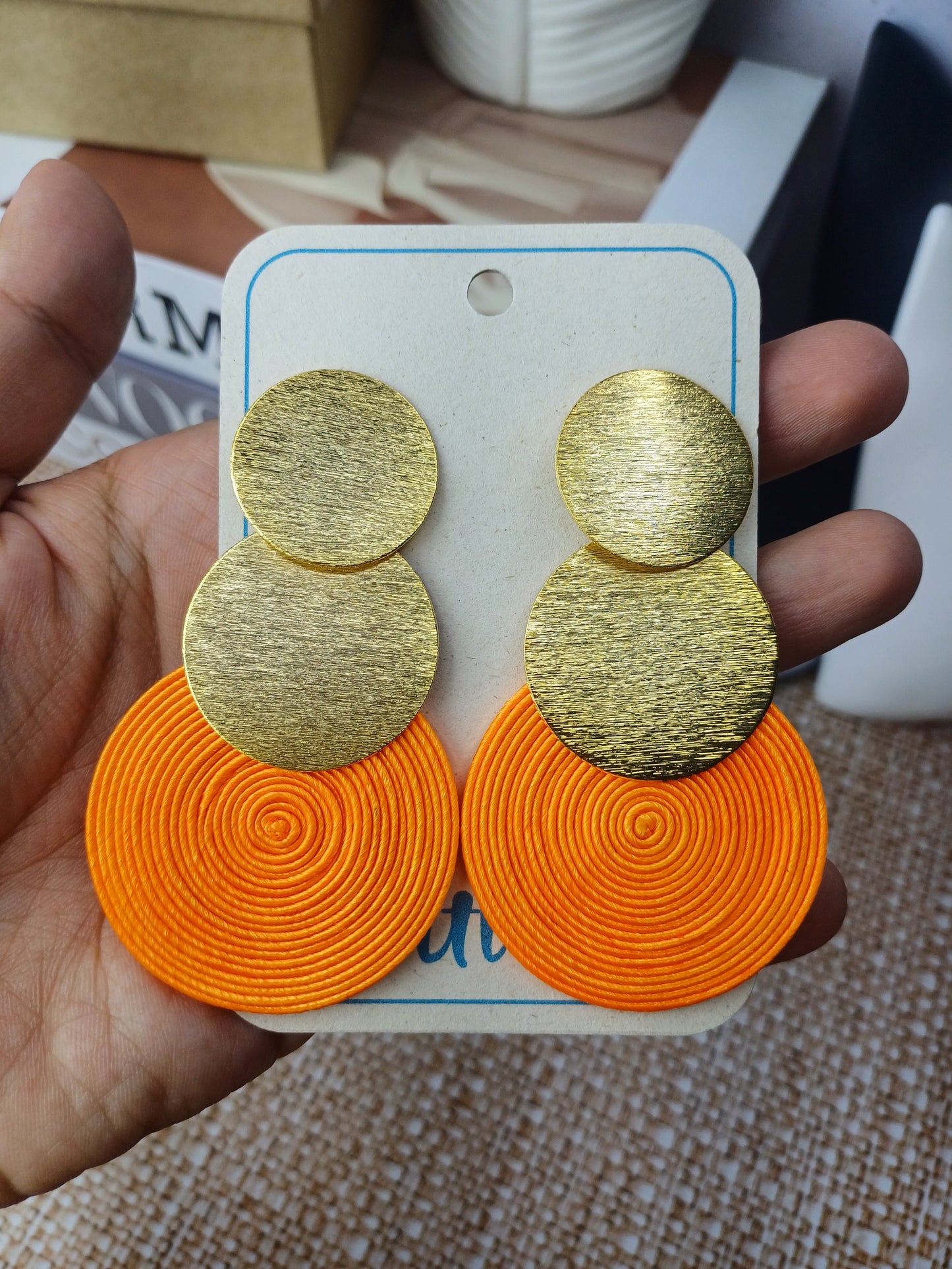 Maxi Arete Bronce con Soutache