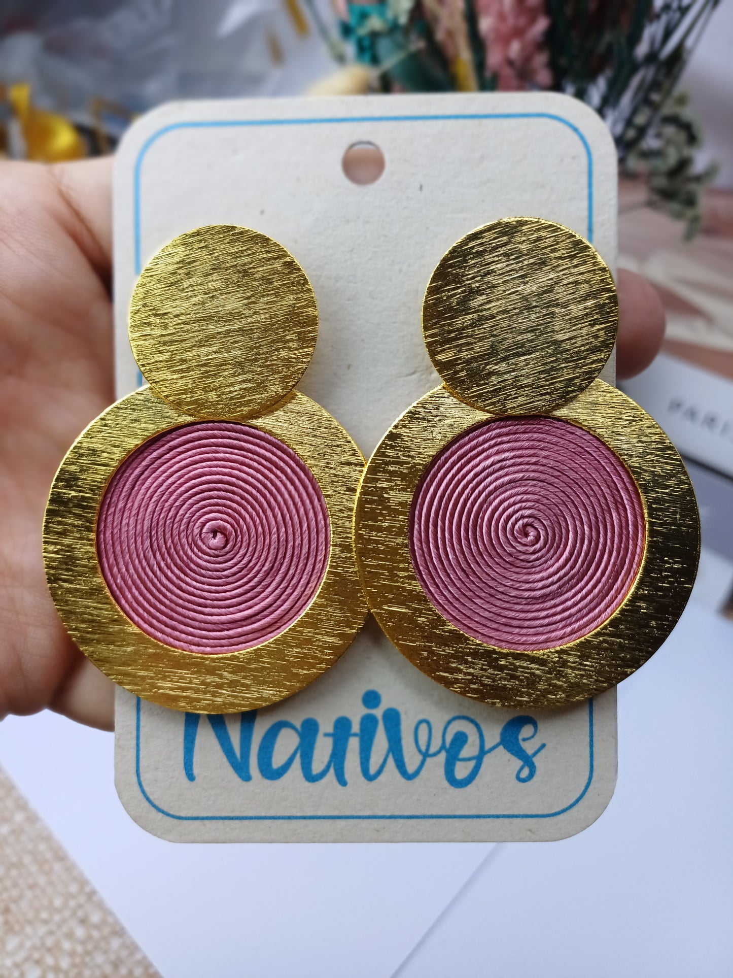 Arete Bronce con Soutache
