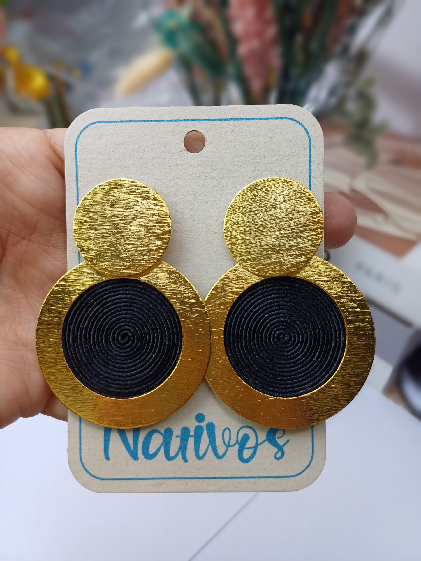 Arete Bronce con Soutache