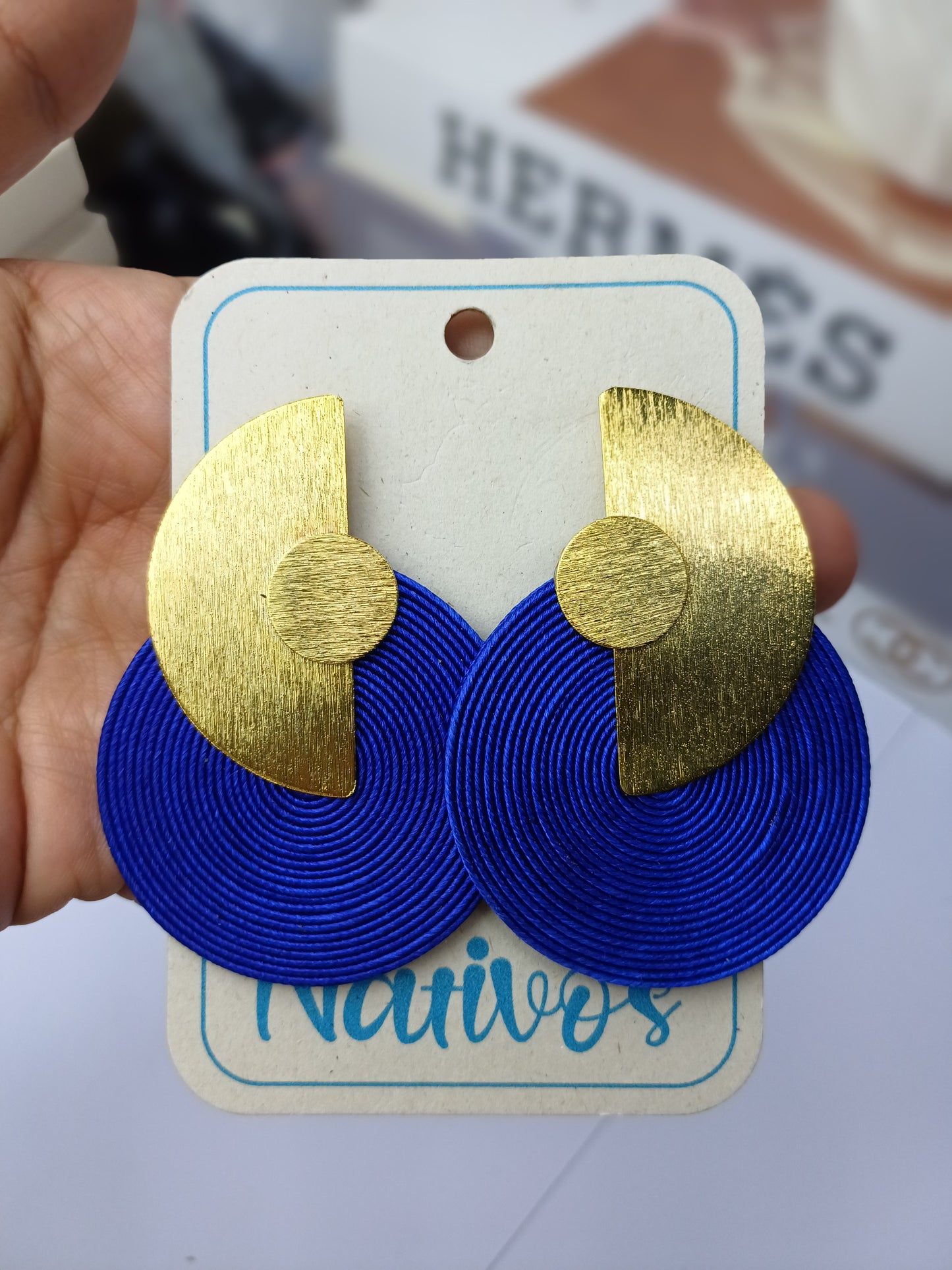 Maxi Arete Soutache Media Luna