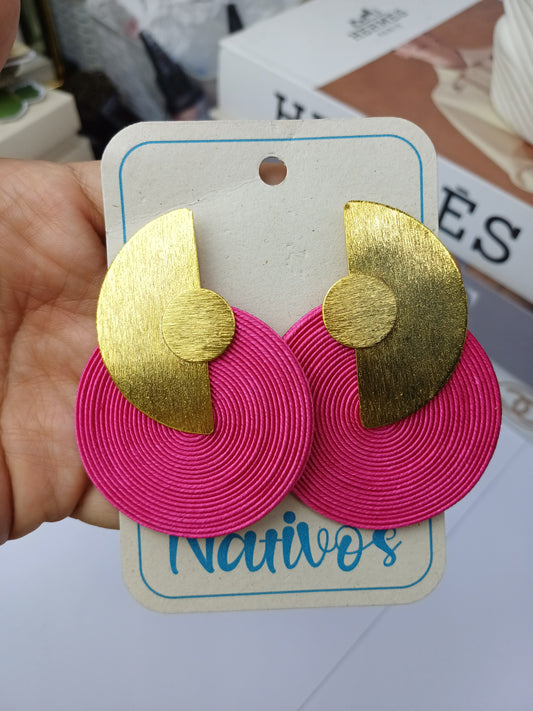 Maxi Arete Soutache Media Luna