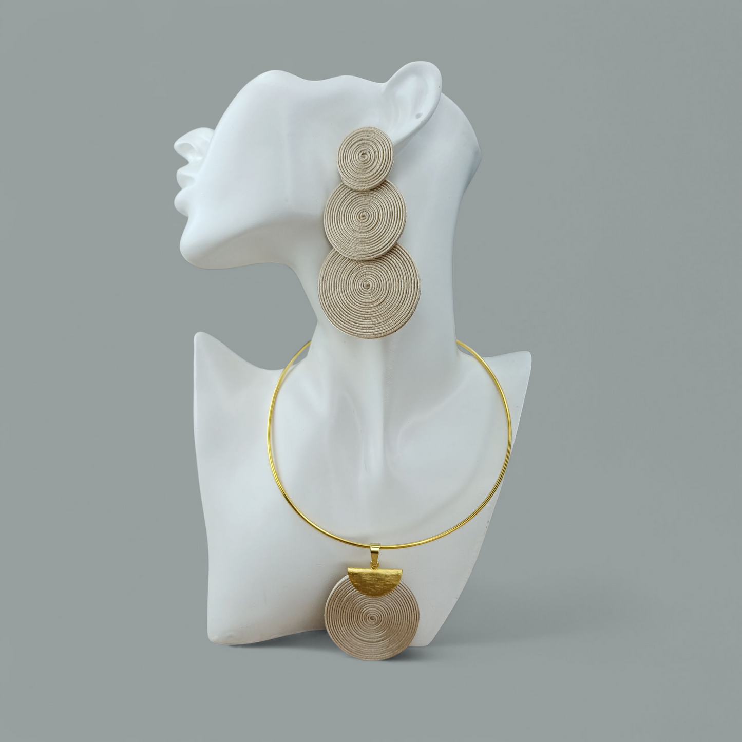 Set Aretes y Gargantilla Soutache