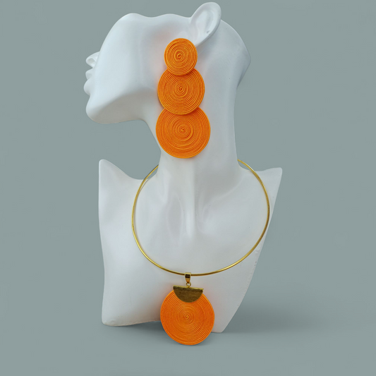 Set Aretes y Gargantilla Soutache