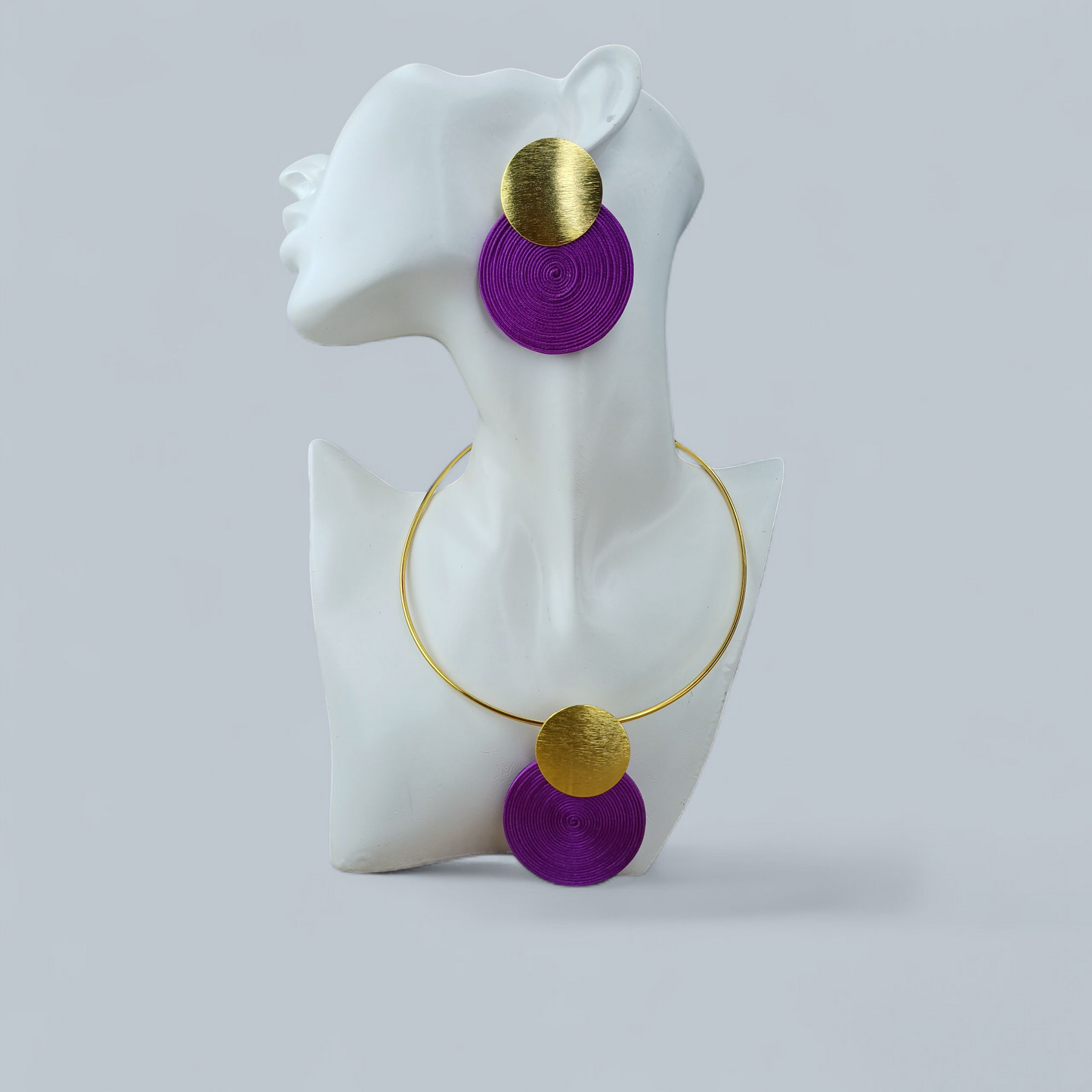 Set Aretes y Gargantilla Soutache