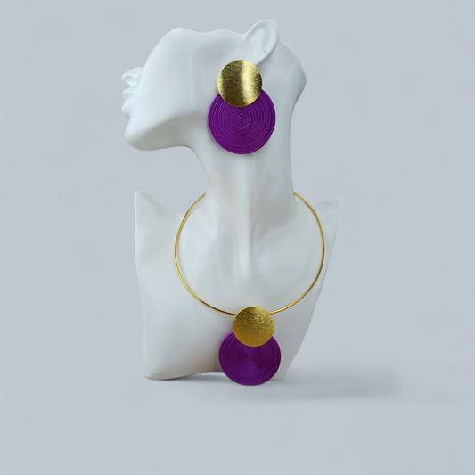 Set Aretes y Gargantilla Soutache