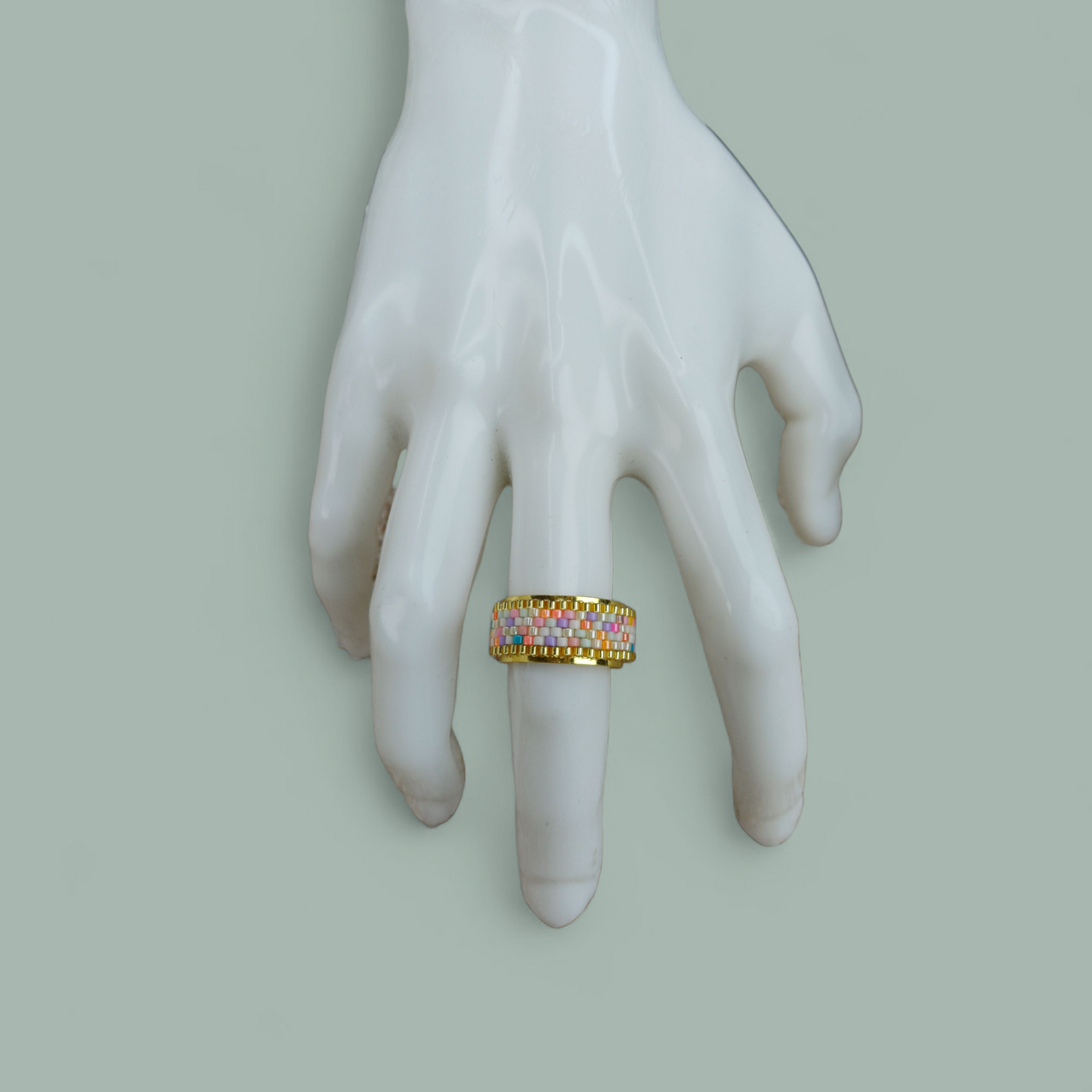 Anillo tipo argolla miyuki