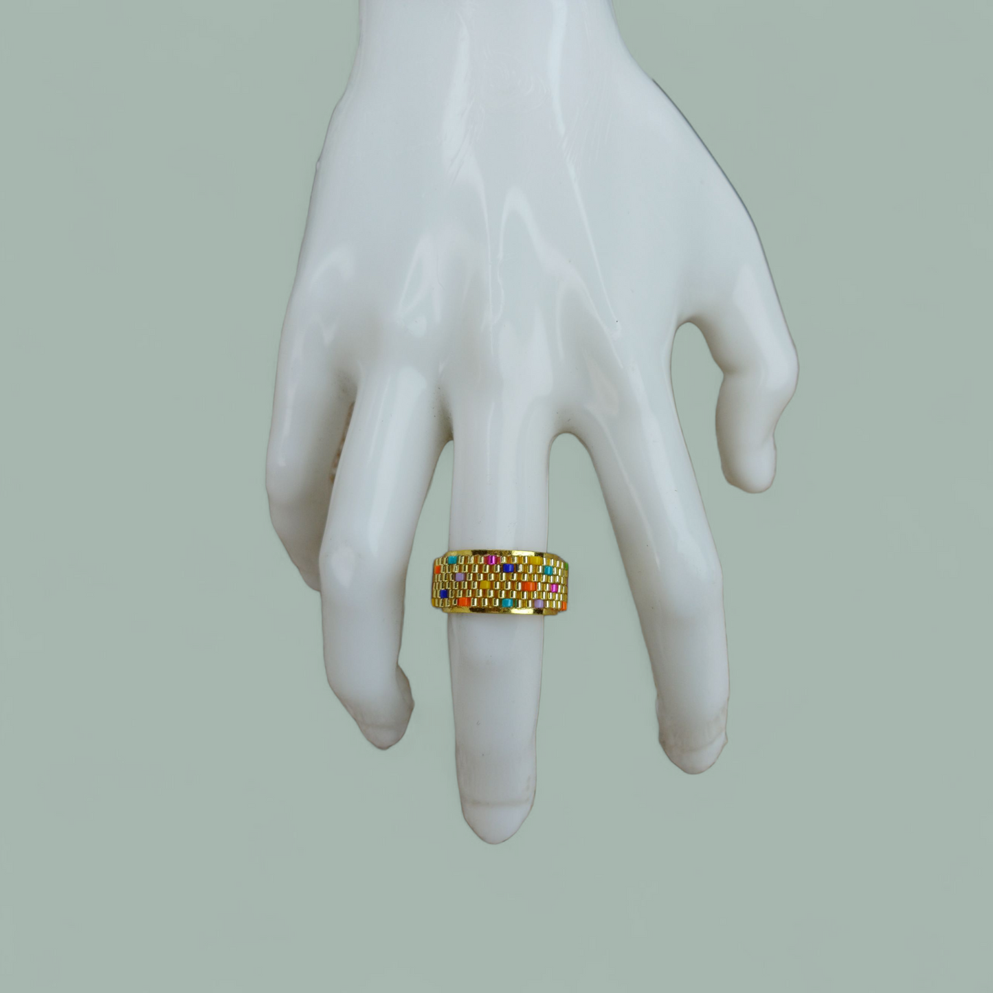 Anillo tipo argolla miyuki