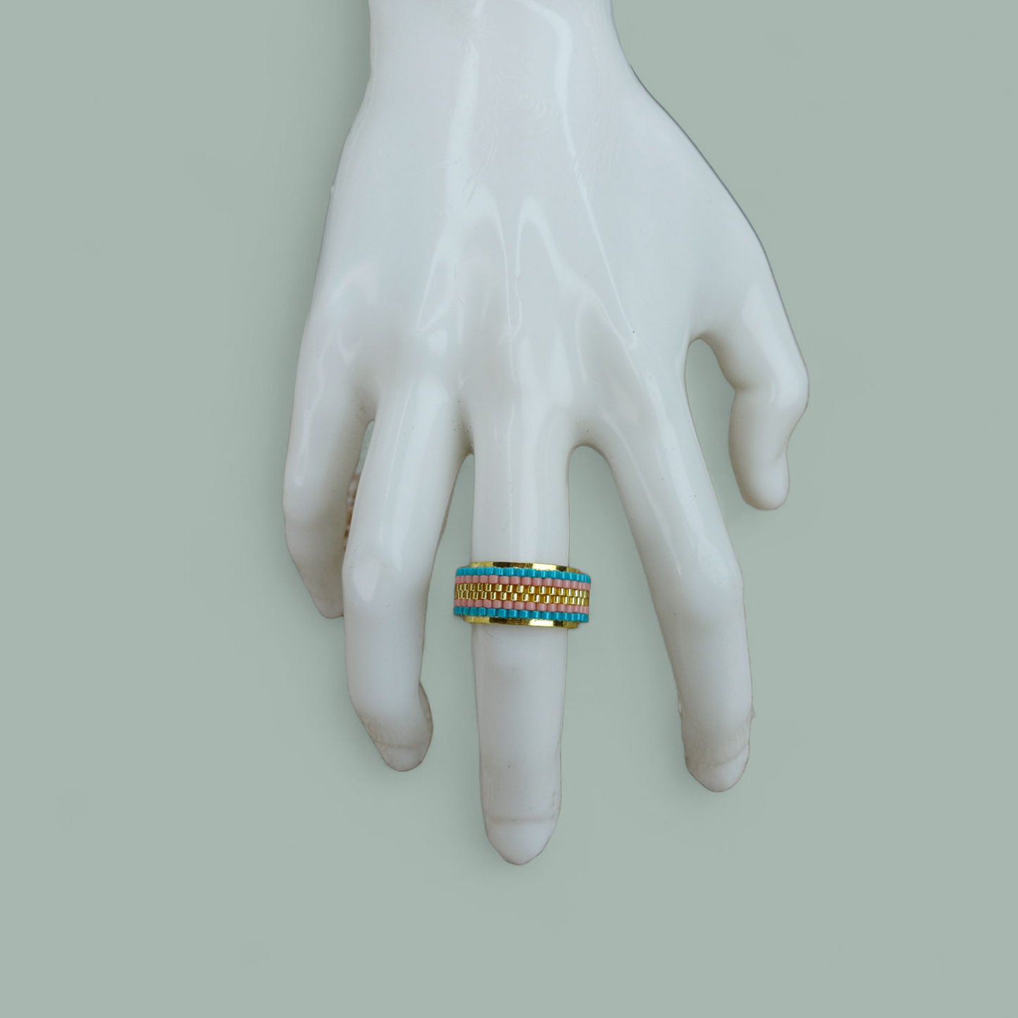 Anillo tipo argolla miyuki
