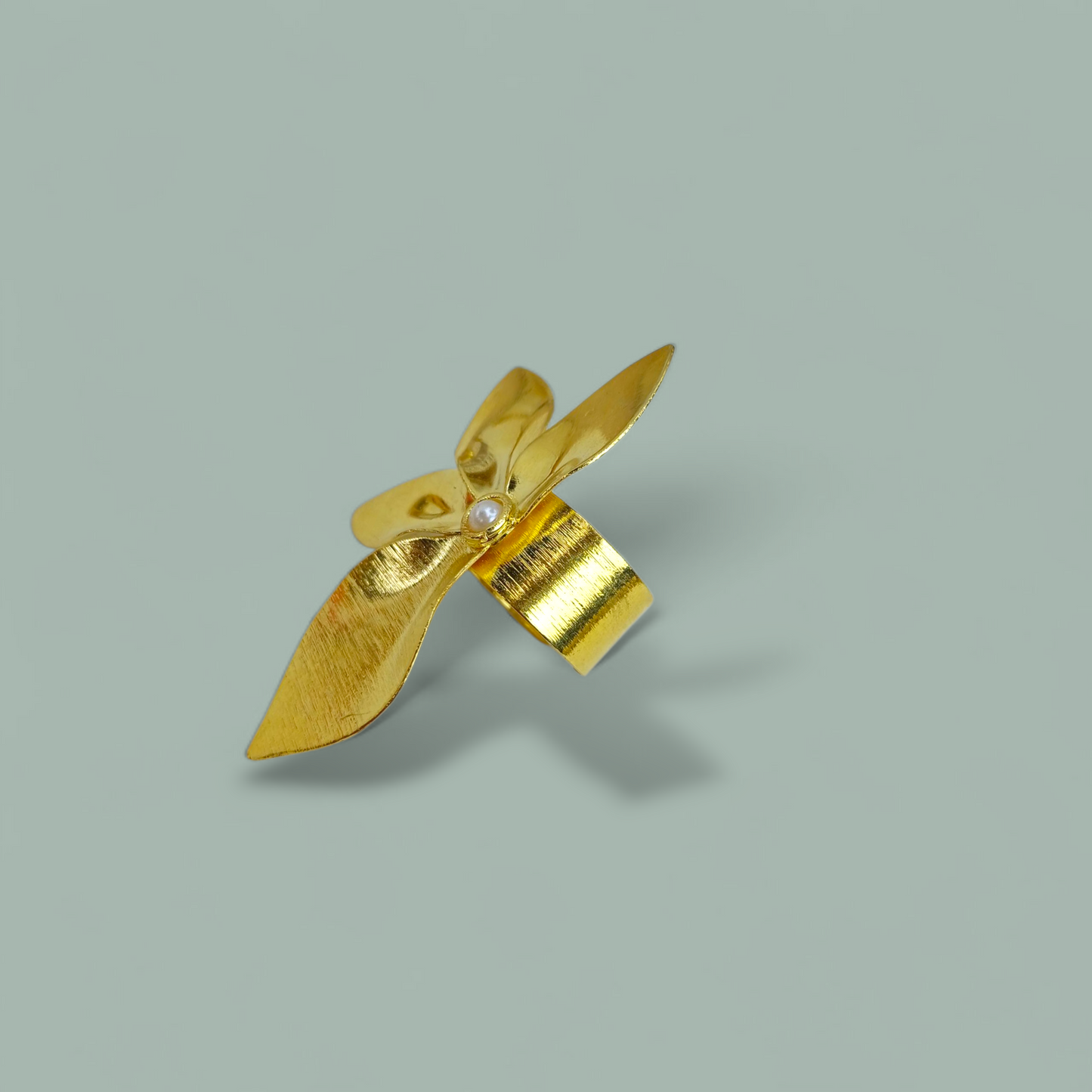 Anillo Bronce media Flor