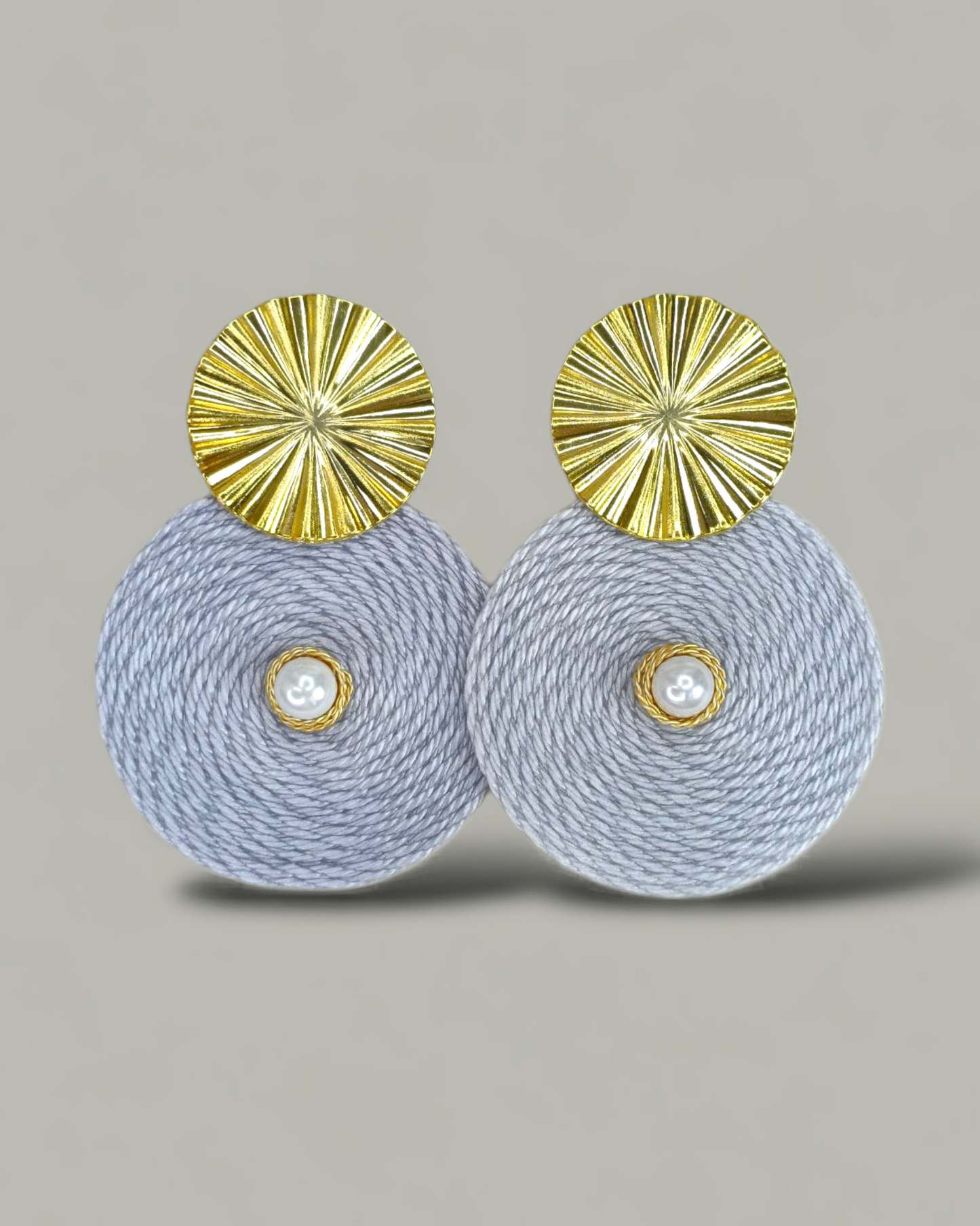 Maxi Arete base con perla Natural