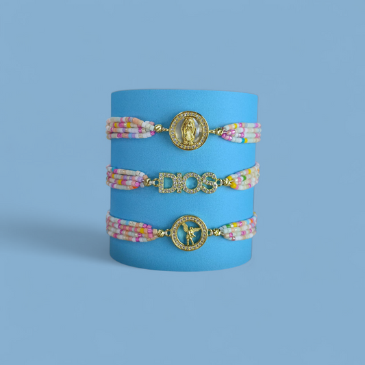 Pulsera Dije religioso Multicolor