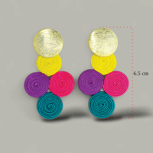 Arete Mini soutache 4 Circulos