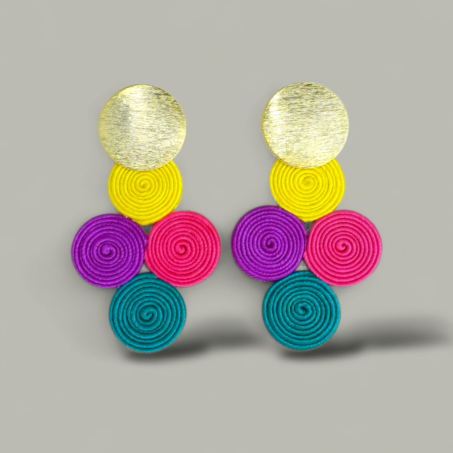 Arete Mini soutache 4 Circulos