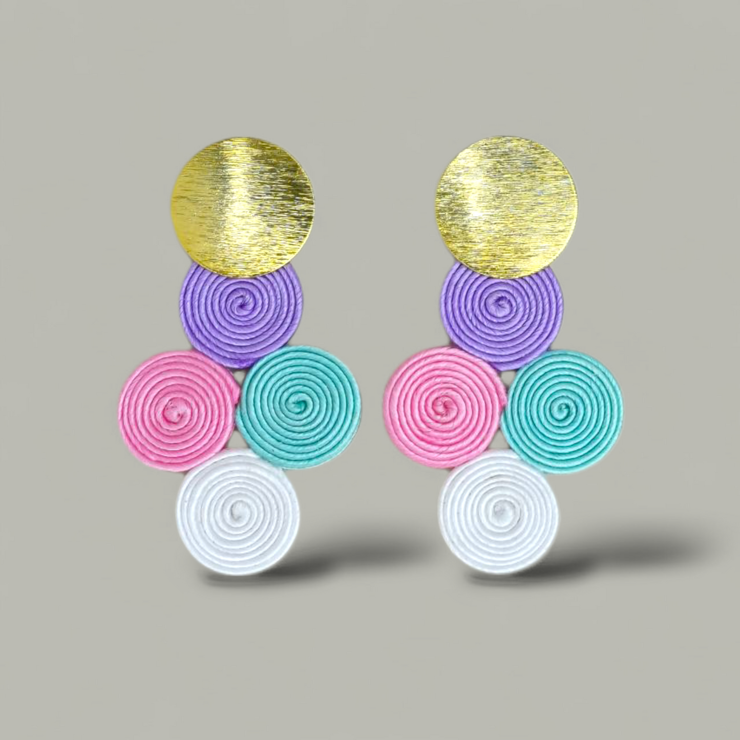 Arete Mini soutache 4 Circulos
