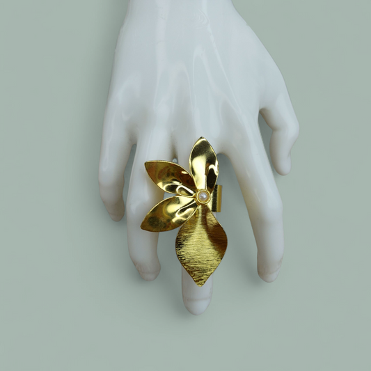 Anillo Bronce media Flor