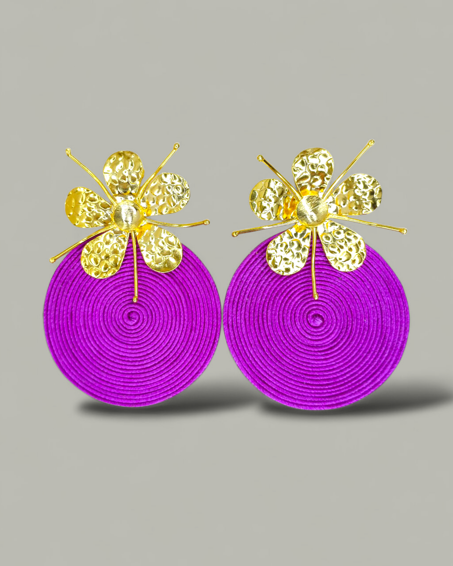 Arete Soutache topo Flor