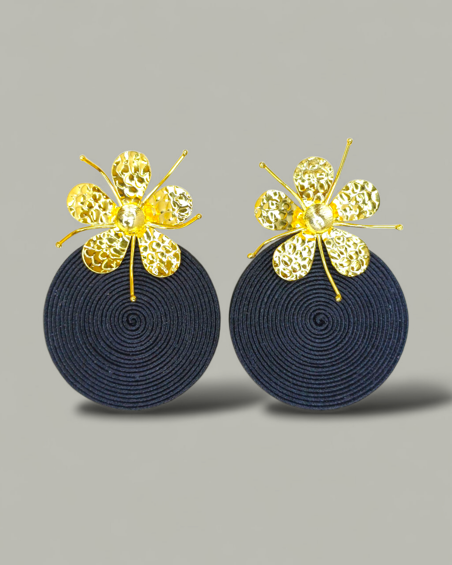 Arete Soutache topo Flor