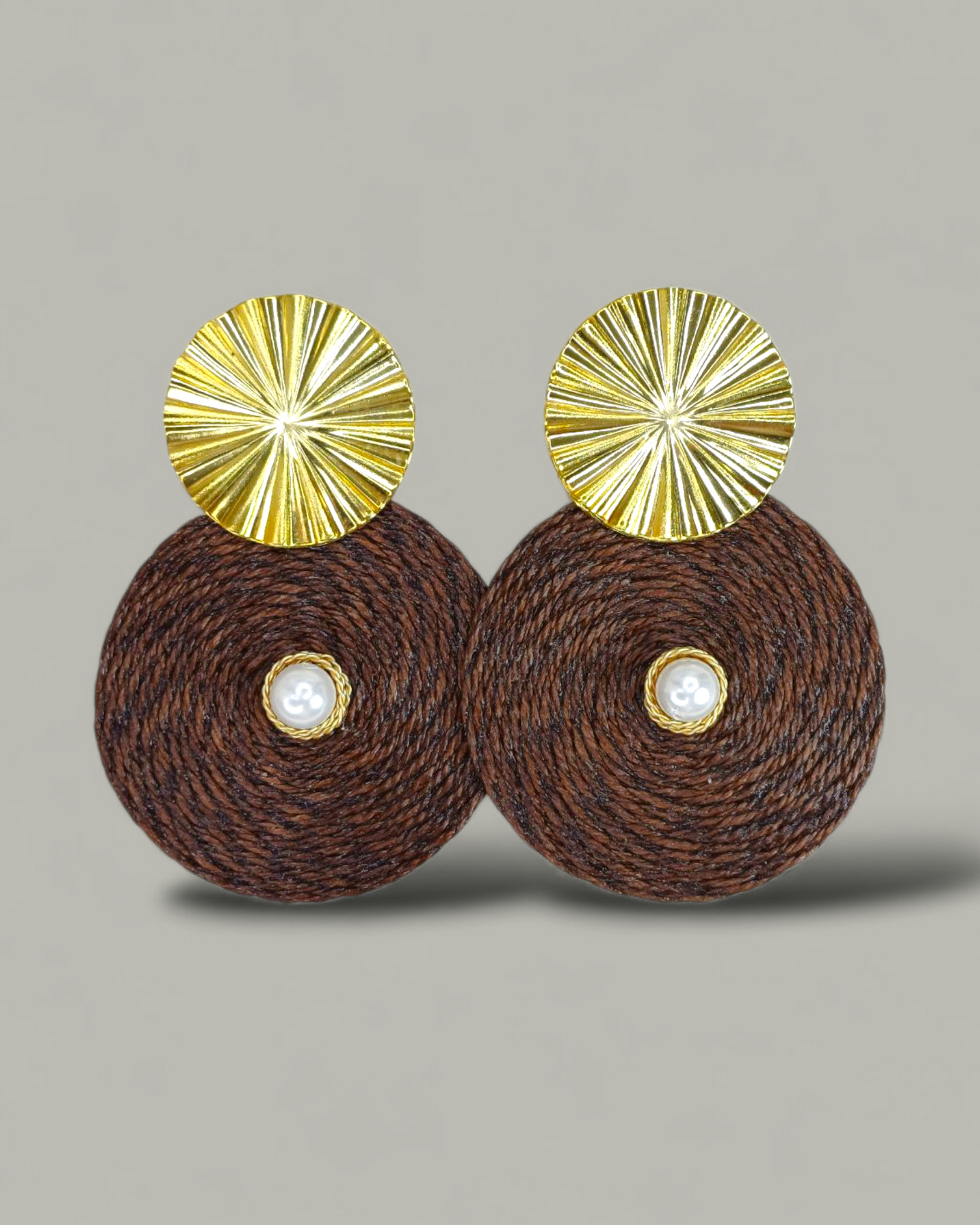 Maxi Arete base con perla Natural