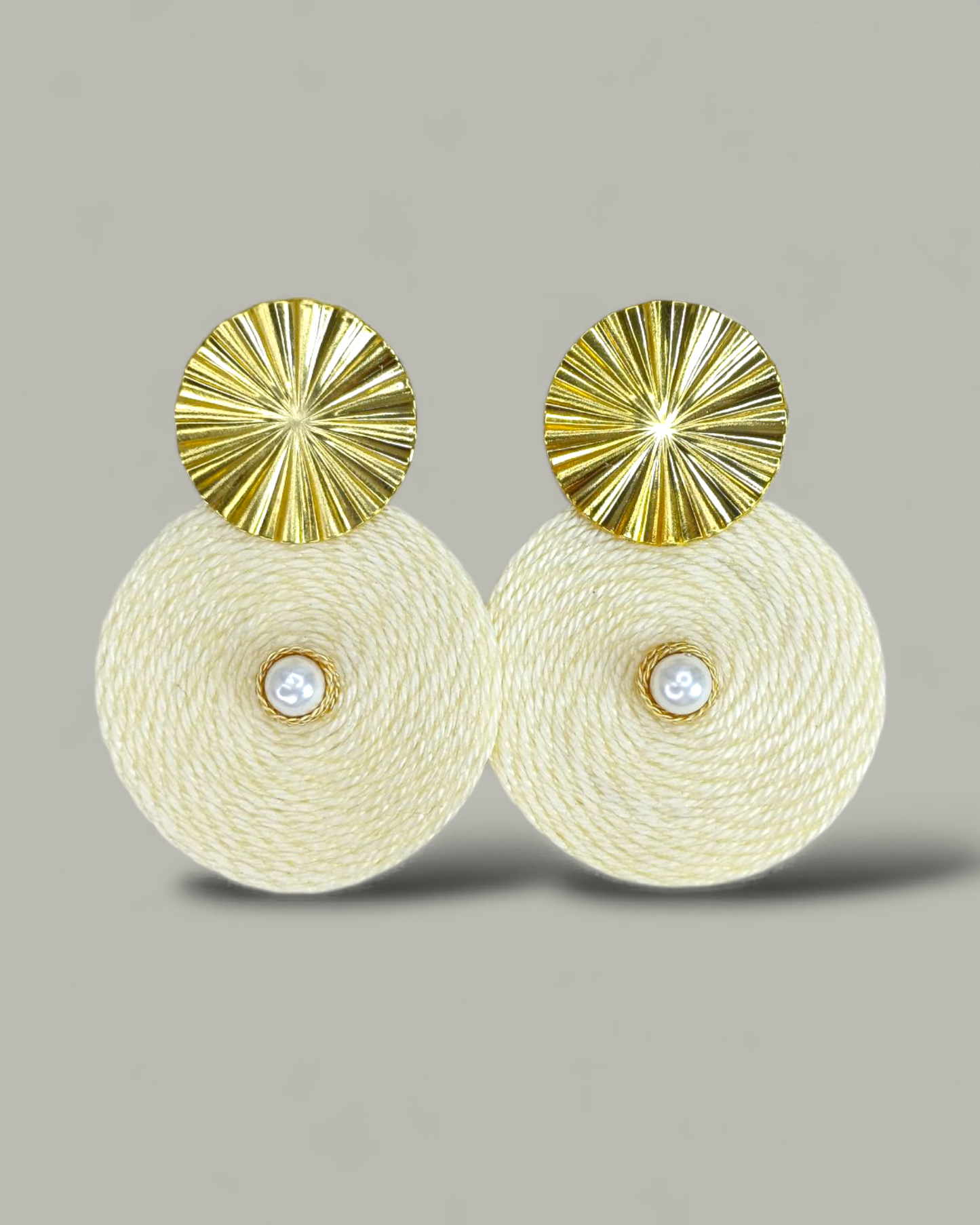 Maxi Arete base con perla Natural