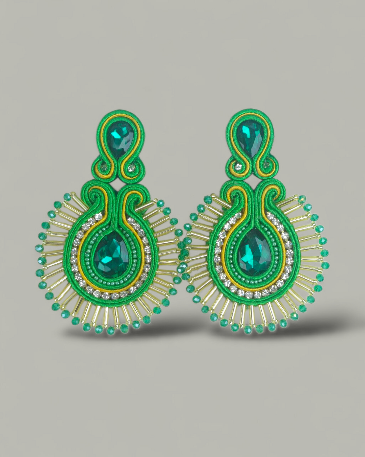 Maxi Arete Soutache con canutillo