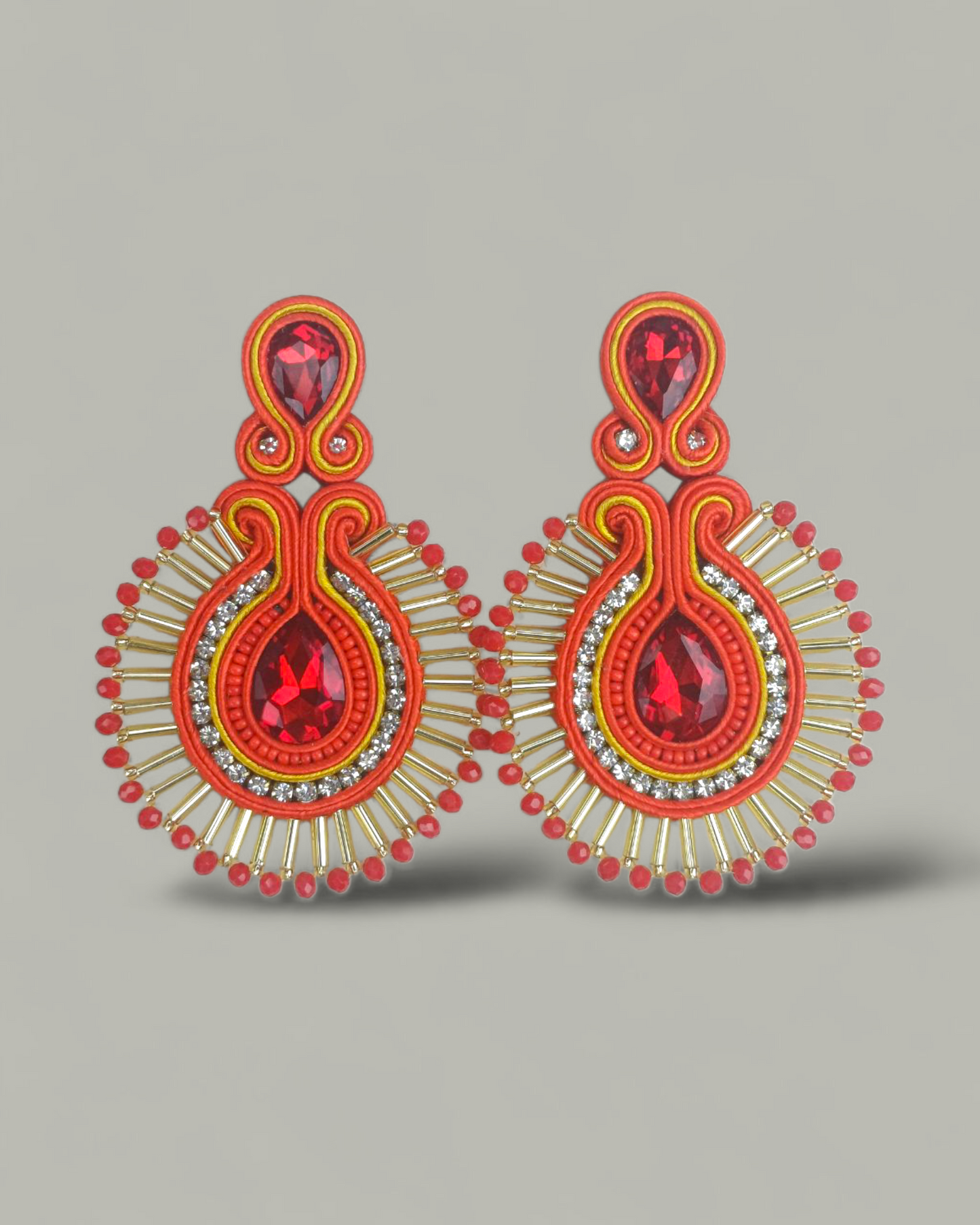 Maxi Arete Soutache con canutillo