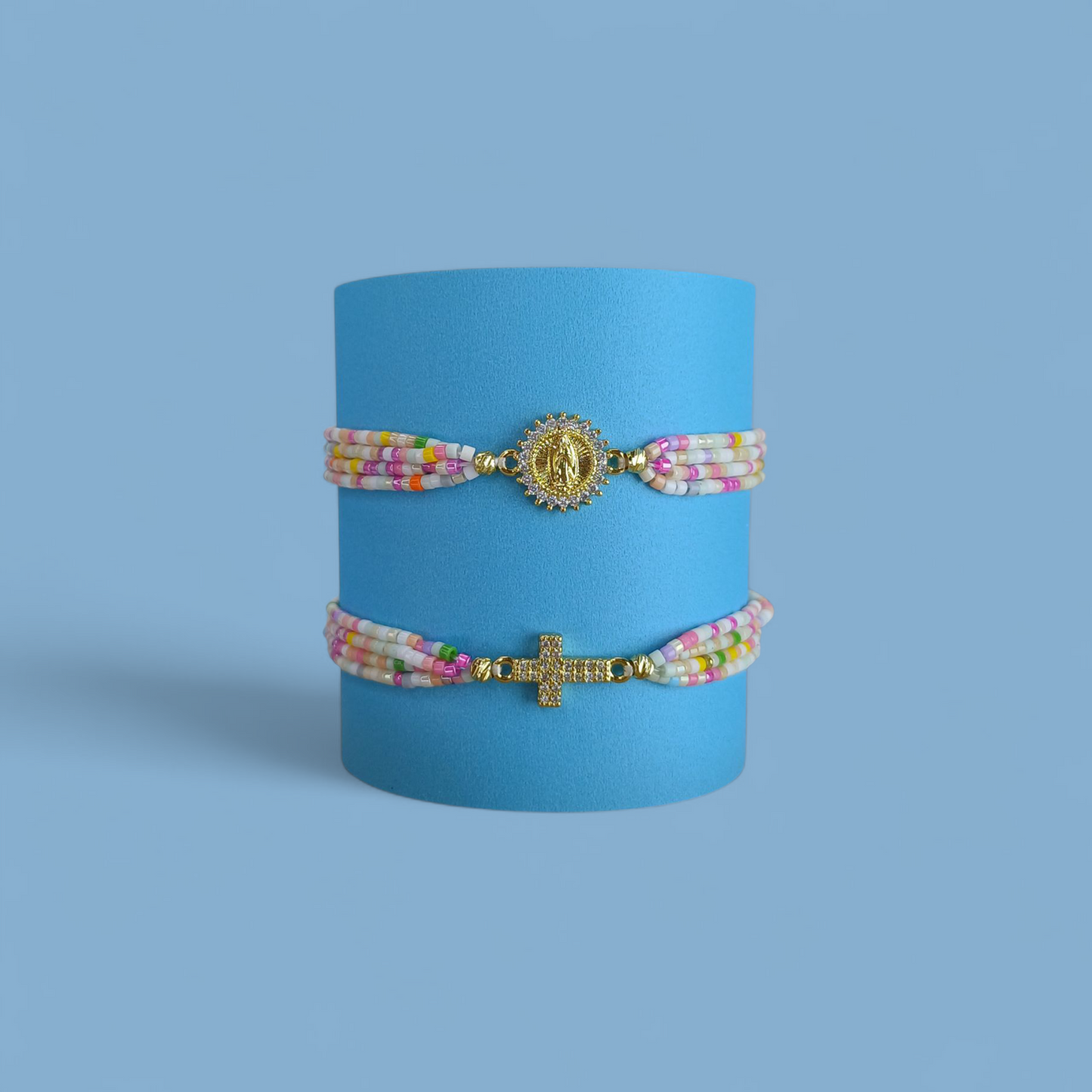 Pulsera Dije religioso Multicolor
