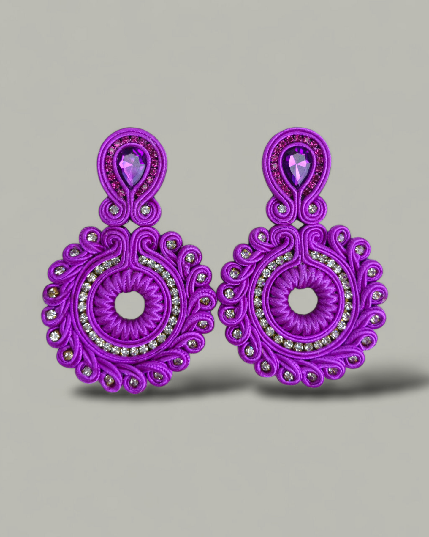 Maxi Arete En soutache cristales