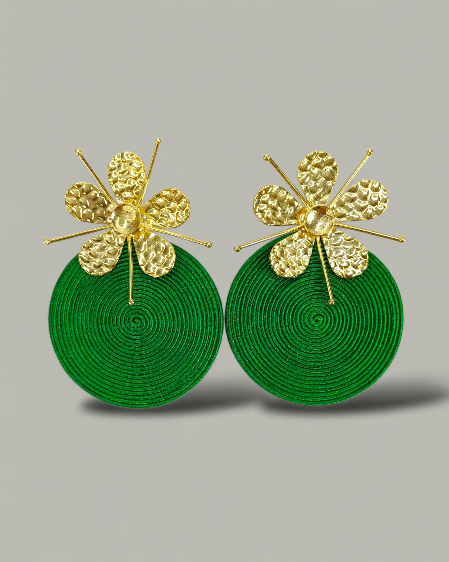 Arete Soutache topo Flor