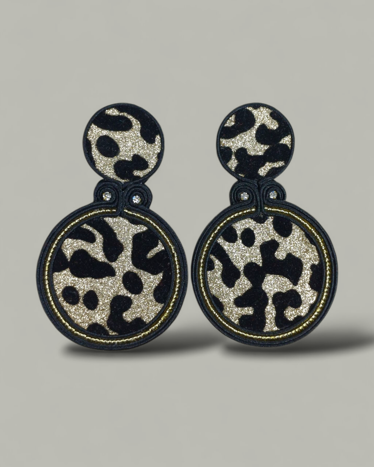 Maxi Arete Animal Print Doble