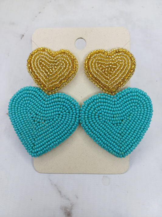Maxi Arete Corazón Tejido
