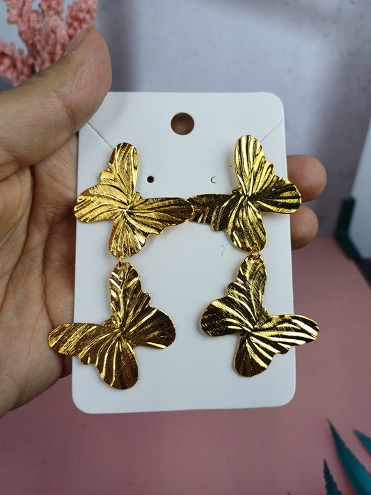 Arete mariposa Doble