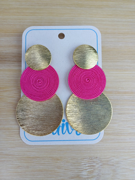 Maxi Arete en bronce con soutache