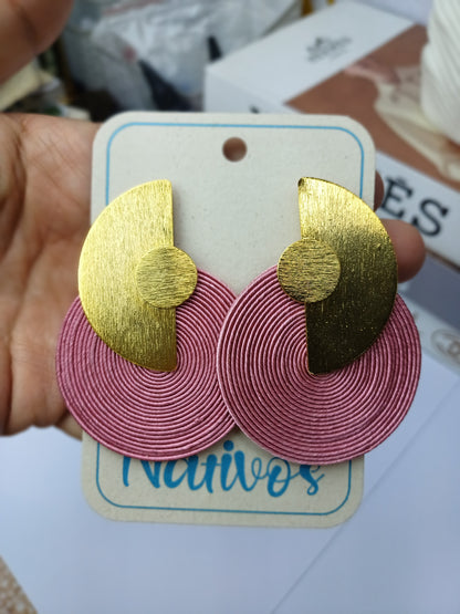 Maxi Arete Soutache Media Luna