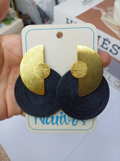 Maxi Arete Soutache Media Luna